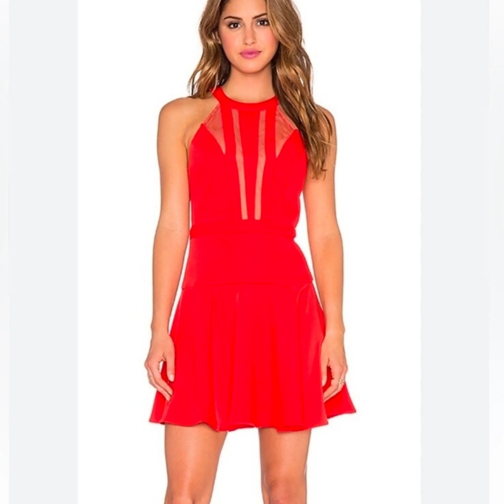 BCBGMaxAzria Red Tatyanna Skater Dress